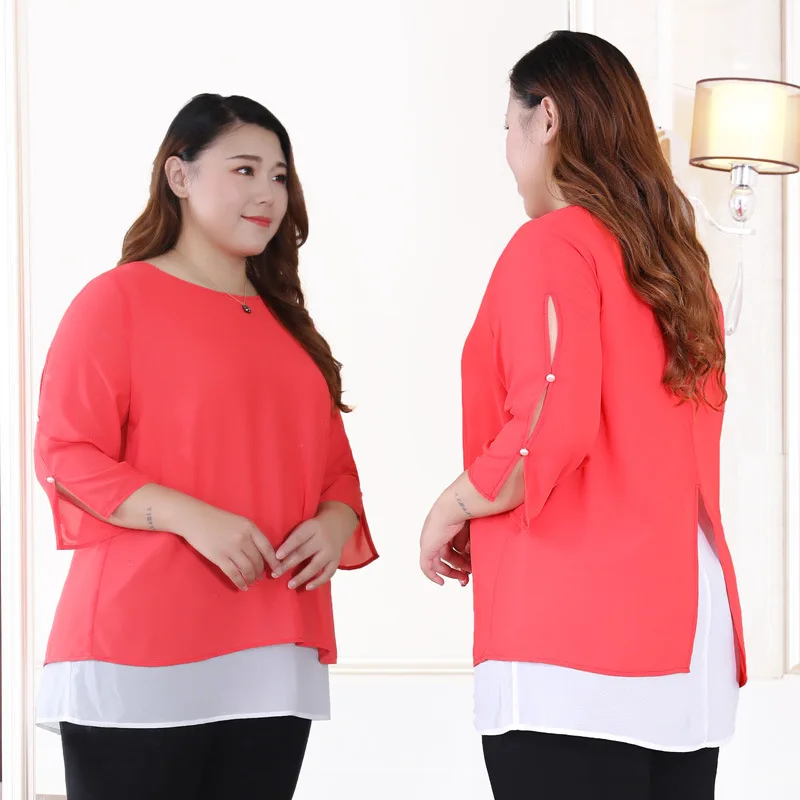 Блузка женская в офисном стиле свободного покроя 10xl/9xl/8xl|Блузки| |