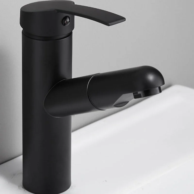 

Stainless Steel Faucet Pull-out Hot and Cold Black Bathroom Basin Faucet Pull-out Faucet Waterfall Hardware Accessories