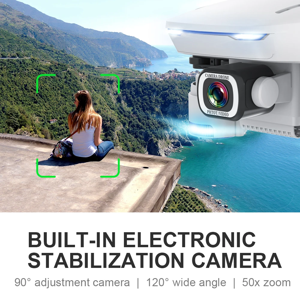 GPS Drone S162 4K 1080P HD Camera 5G WIFI FPV Foldable Quadcopter One-Key Return RC Distance 500 Meters Long Battery Life