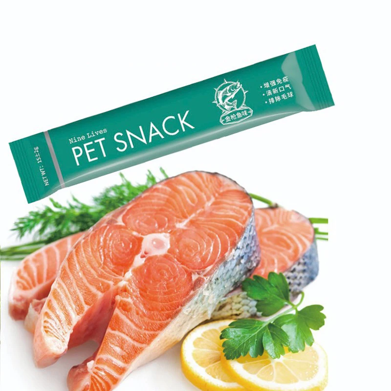 Полоска для кошек закуска домашних животных жидкость с влажным зерном