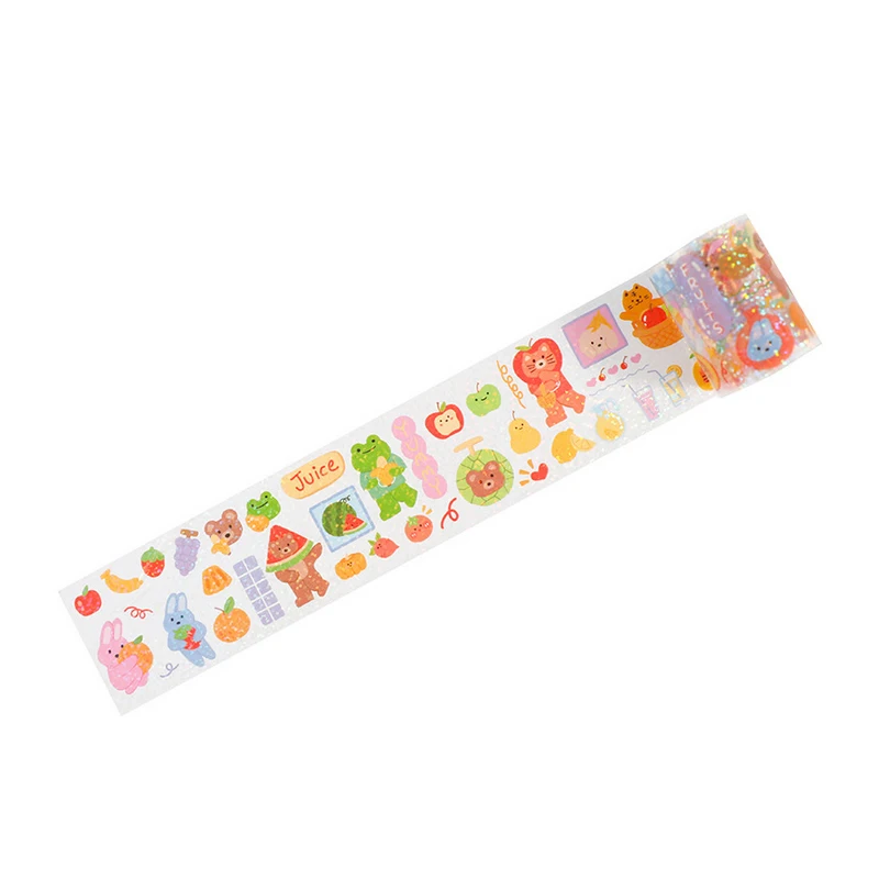 

5cmx3m Cute Brown Bear PET Masking Tape Decorative Journal Scrapbook Planner Washi Tape Craft Label Stickers Kawaii Stationery