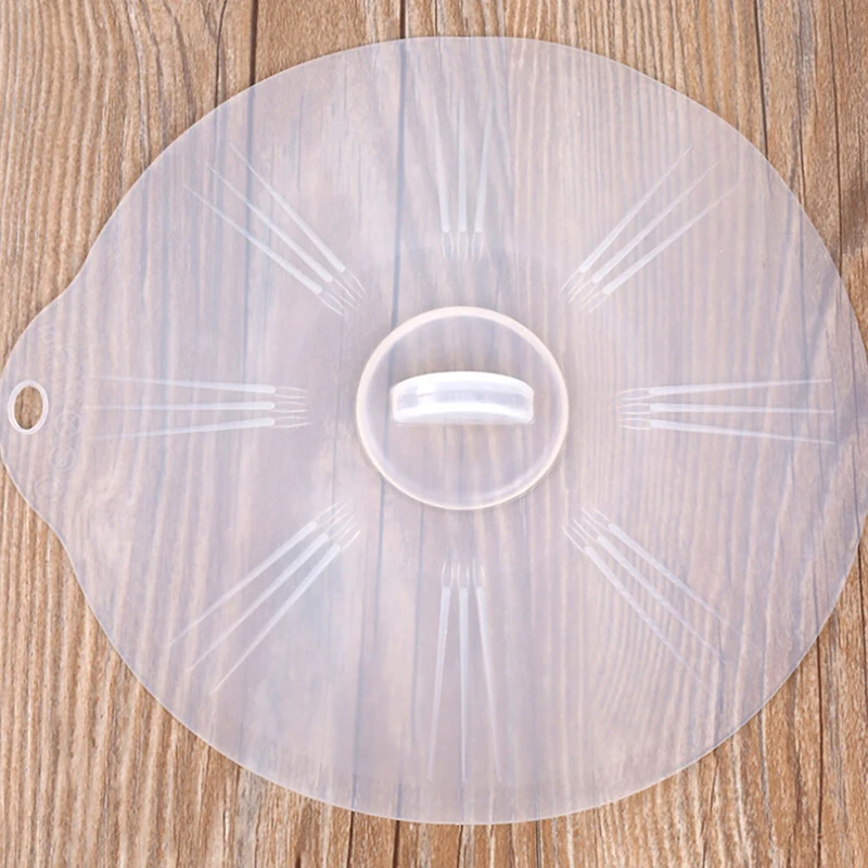 

Transparent Green Silicone Lid-bowl Pan Cooking Pot Lid Silicone Pan Spill Stopper Cover circular Kitchen Gadgets