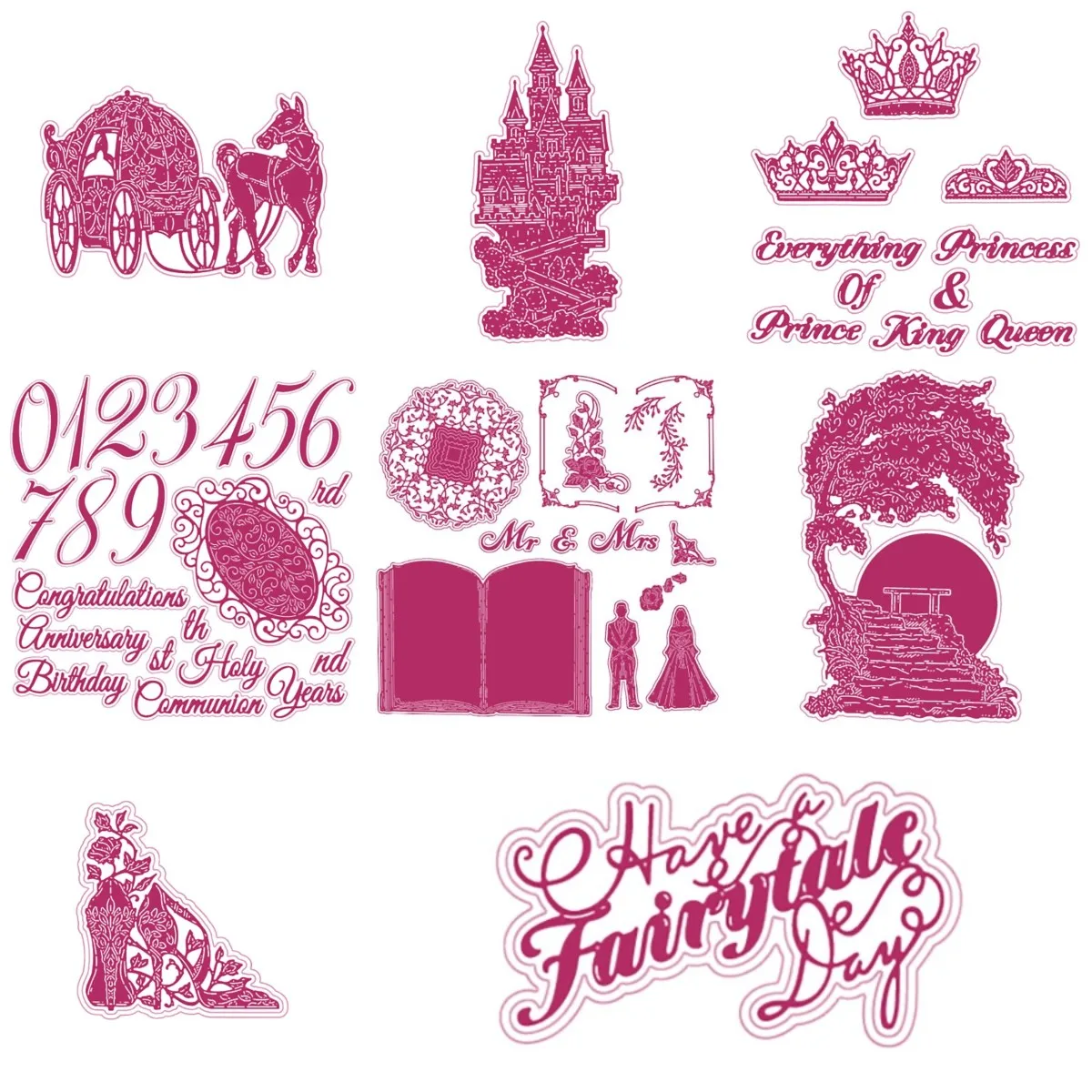 

Fairy-tale Day Collection Metal Cutting Die Scrapbook Embossed Paper Card Album Craft Template Cut Die Stencils 2021 New