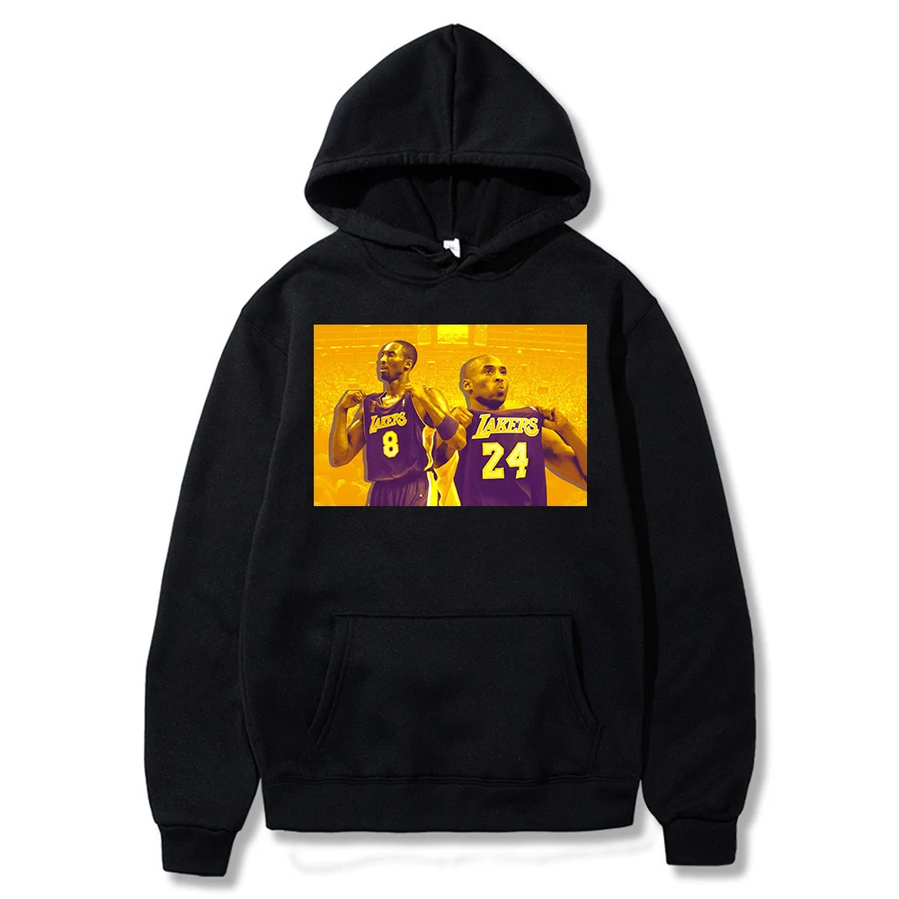 Толстовка с капюшоном Kobe Bryant Number 8 24 черная толстовка надписью Mamba новые мужские