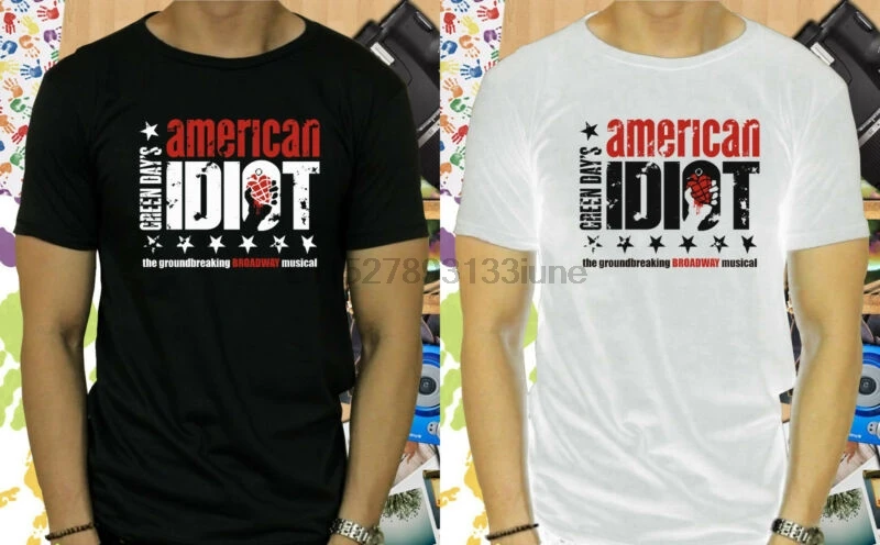 Новый Зеленый День Американский болотный черный белый футболка S 3XL|Мужские