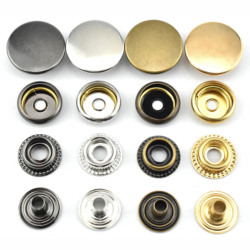 

10 Sets 12-20mm Metal Press Studs Sewing Button for Clothing Snap Button Fasteners Sewing Leather Craft Clothes Bags Garment