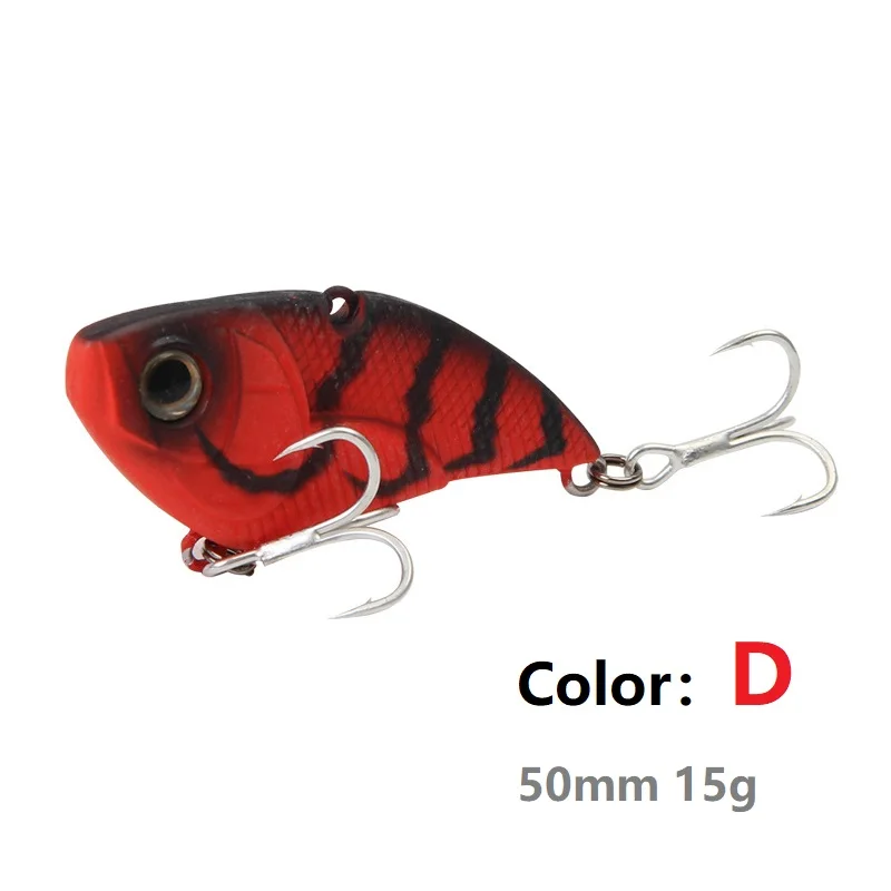 Новые Vib приманки 5 см 15 г снасти для рыбалки приманки pesca jig воблеры isca искусственные кренкбейт жесткая Приманка Товары для джигинга свимбейт лед - Цвет: D