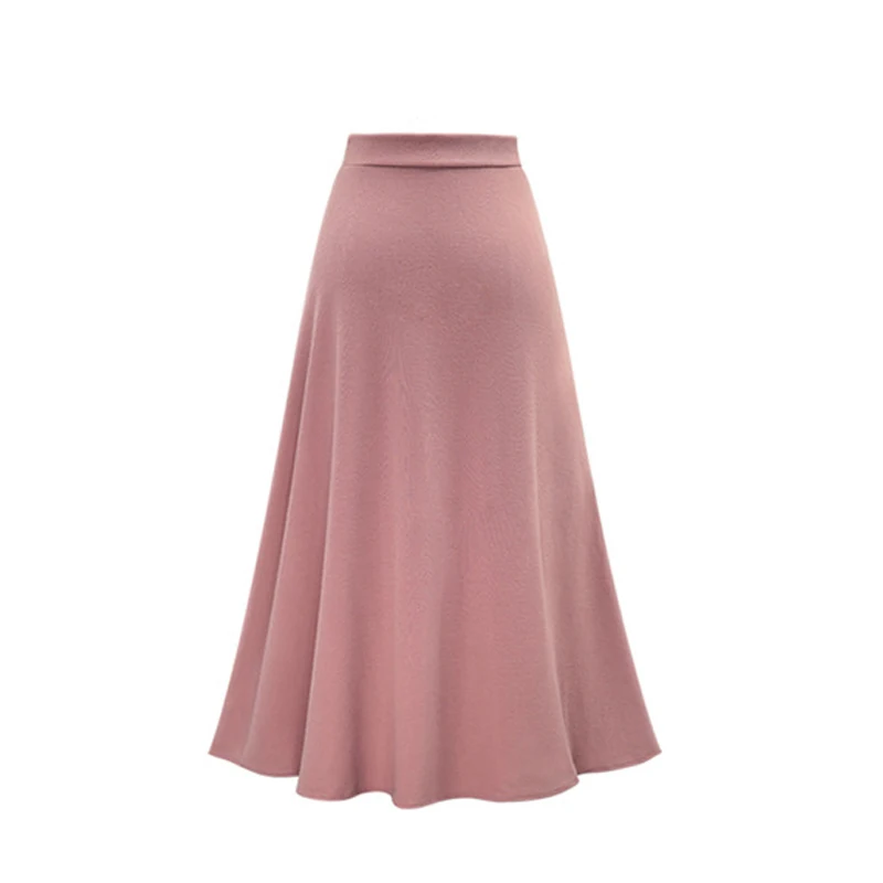 Women's Skirt Happymulti Sweet Casual Solid Color Bow Mid-Calf Straight Empire Spring Autumn Long Large Size Skirts AEHQ0468 | Женская