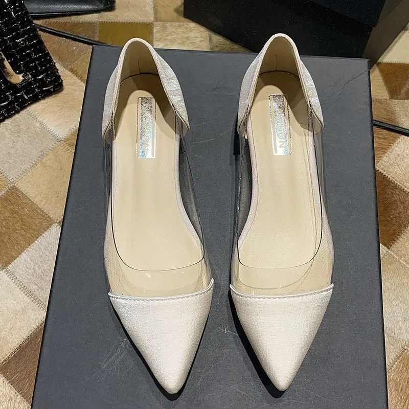 

Plus Size 2021 Spring Summer Women Flats Transparent Slip on Flat Shoes Woman Ballet Flats Candy Color Jelly zapatos