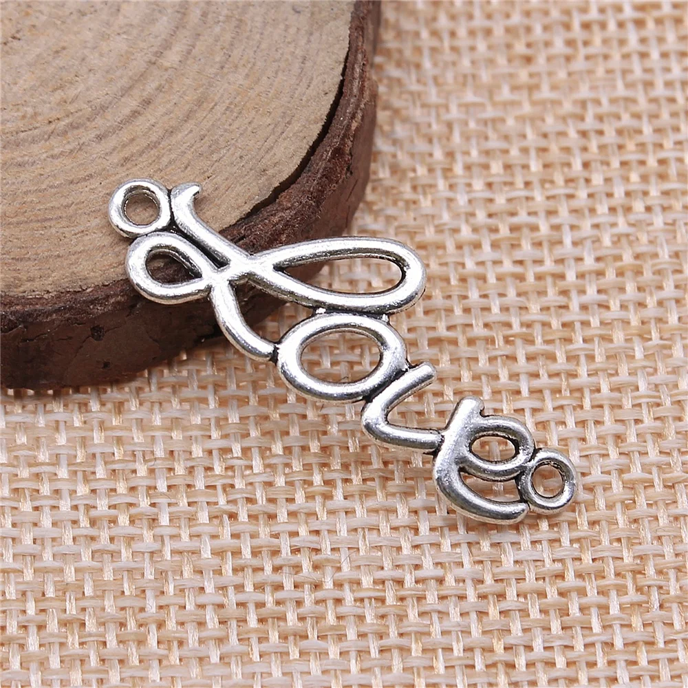 Соединитель для бижутерии под античное серебро, 120 шт., 37x14 мм