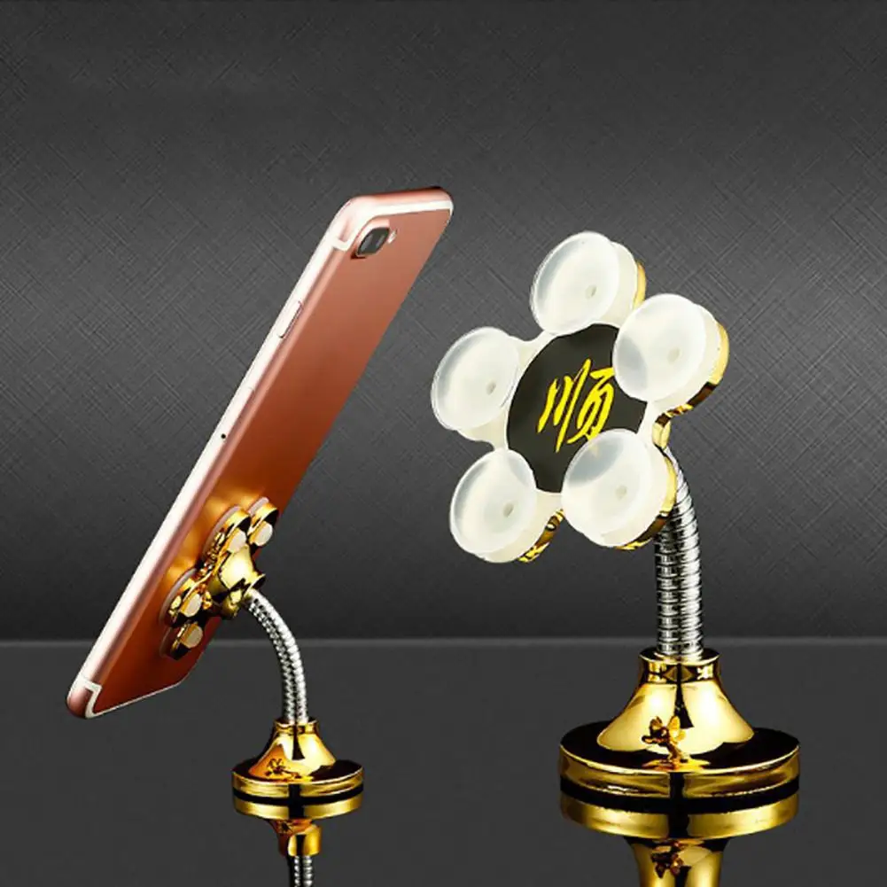 

New Phone Holder 360 Degree Rotating Flower Shape Car Home Suction Mobile Phone Holder Bracket Stand Hot Sale