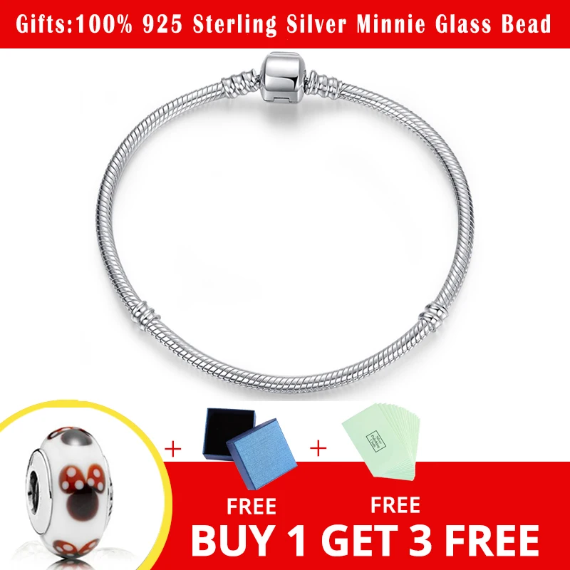 Женский браслет змейка из серебра 100% пробы с бусинами|Гибкие и жесткие браслеты| |