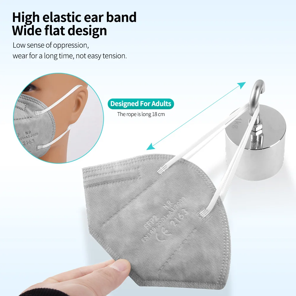 KN95 Mask Gray CE FFP2 Face Mouth Facial Masks 5 Layers Filter Reusable Protective 95% Respirator ffp3 Mascarillas ffpp2 | Безопасность