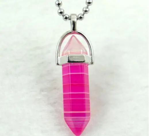 Ожерелье женское из нержавеющей стали с натуральным агатом