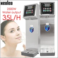 xeoleo commercial ice hot type water dispenser 10l hotcold water machine stainless steel water boiler for bubble tea shop 35lh