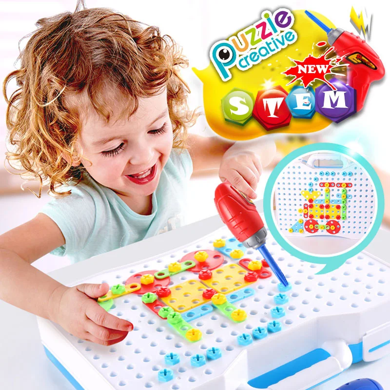 Игрушка &quotсделай сам&quot для детей 3D пазл игрушки электрическая дрель винт группа