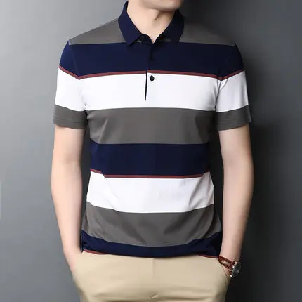 

Summer men's business casual short sleeve t-shirt 6136