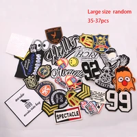 random mixed delivery a total of 37 icons cartoon decorative patch pattern embroidered applique patches for diy iron on badges