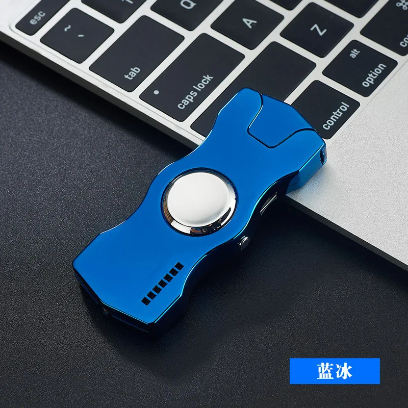 

Fingertip Spinner Heating Wire Lighter USB Charging Cigarette Lighter Creative Fingertip Interesting Toy Lighter Gift for Men