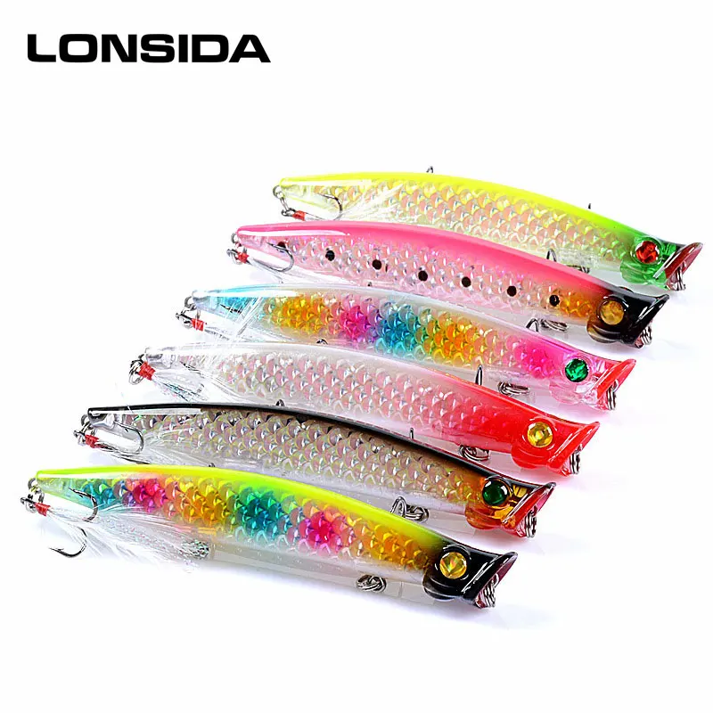 Поппер приманка для рыбалки лазерная Раскрашивание бионическая Кривошип