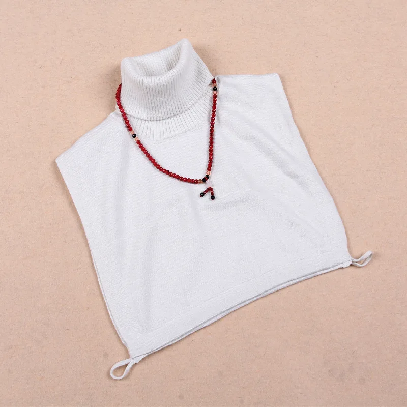 18.White Square Sparsil, женская зимняя водолазка, вязаный шарф-кольцо, необычный дизайн, шапка с воротником, Осенний вязаный пуловер, теплые мягкие шарфы - Цвет: 18.White Square