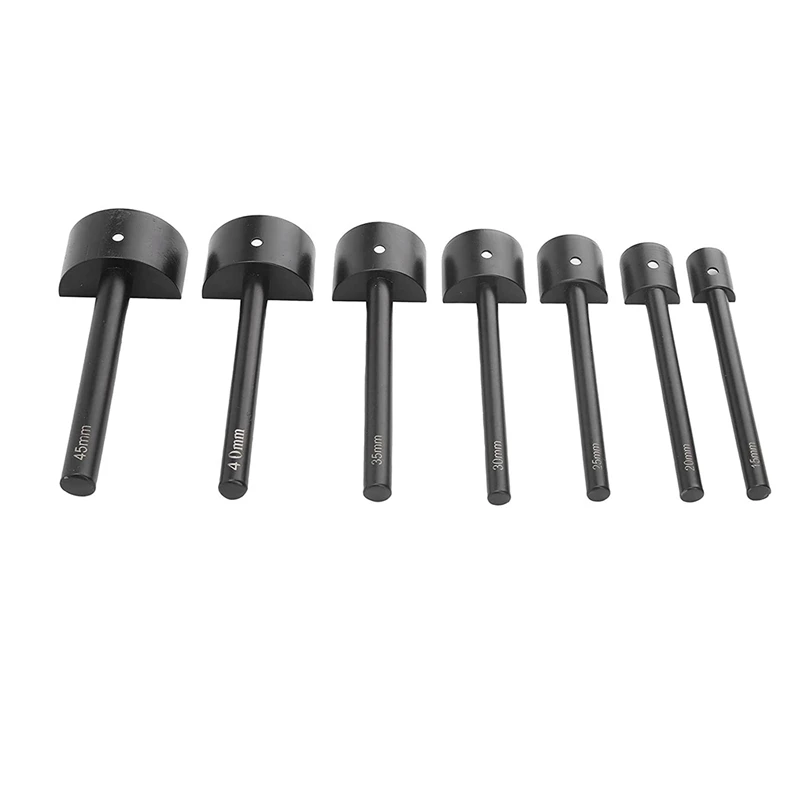 

Half-Round Cutter Punch Leather Belt End Cutter 7 Pieces Leather Craft Tools For Crafting (15.20.25.30.35.40.45Mm)