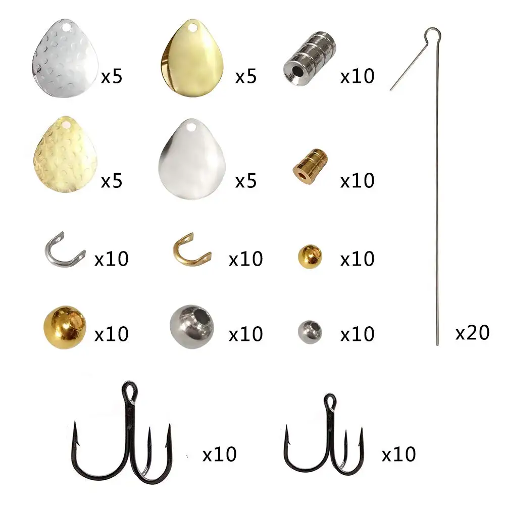 141 шт. рыболовная ложка установки DIY аксессуары комплект с лезвие спиннера