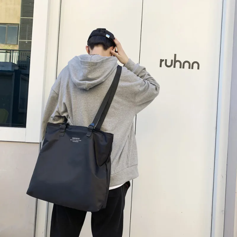 Waterproof Nylon Unisex Large Capacity Shopping Bag Man Casual Multi-function Crossbody Shoulder Bags Casual Travel Tote Handbag laifu fashion women handbag vintage tote crossbody bag work shopping dating nylon waterproof handbag
