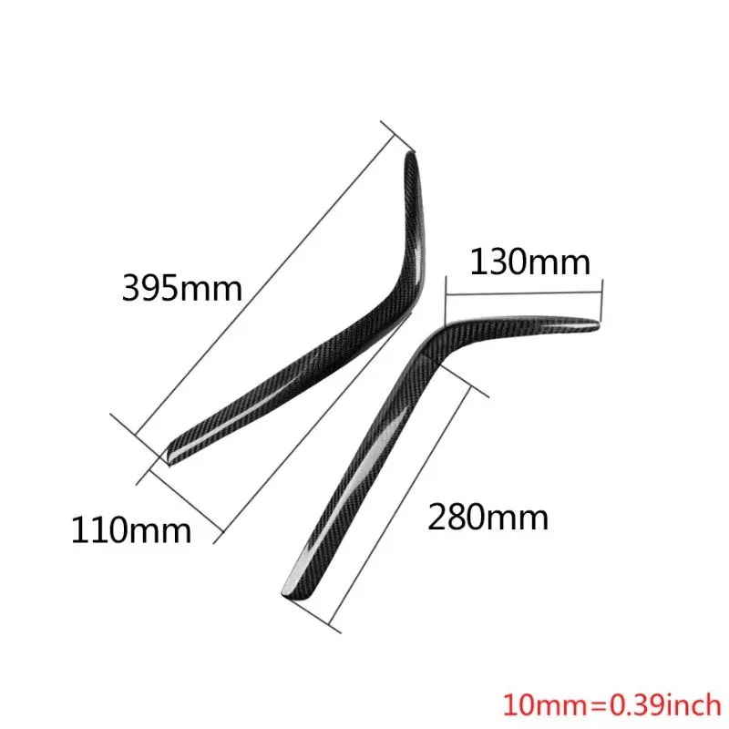 

Real Carbon Fiber Eyebrows Eyelids Headlight Cover Trim for mercedes* Benz W202