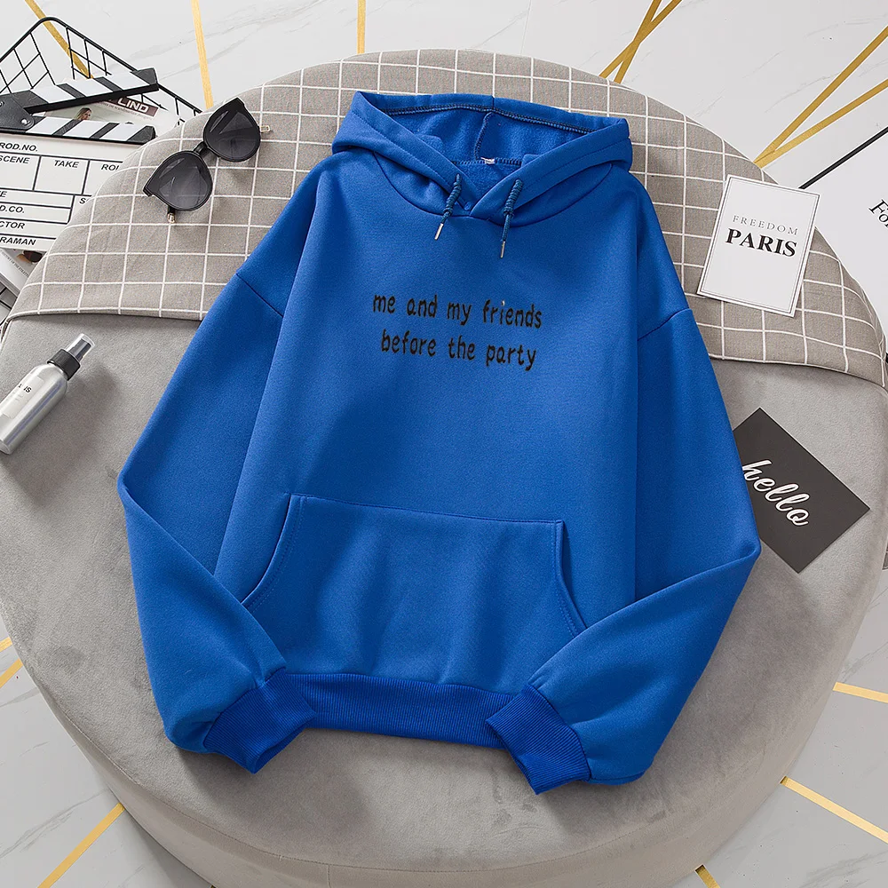 Oversized Letter Printing Kangaroo Pocket Sweatshirts Hoodies Harajuku Winter Casual Vintage Korean Pullovers Women Sweetshirts