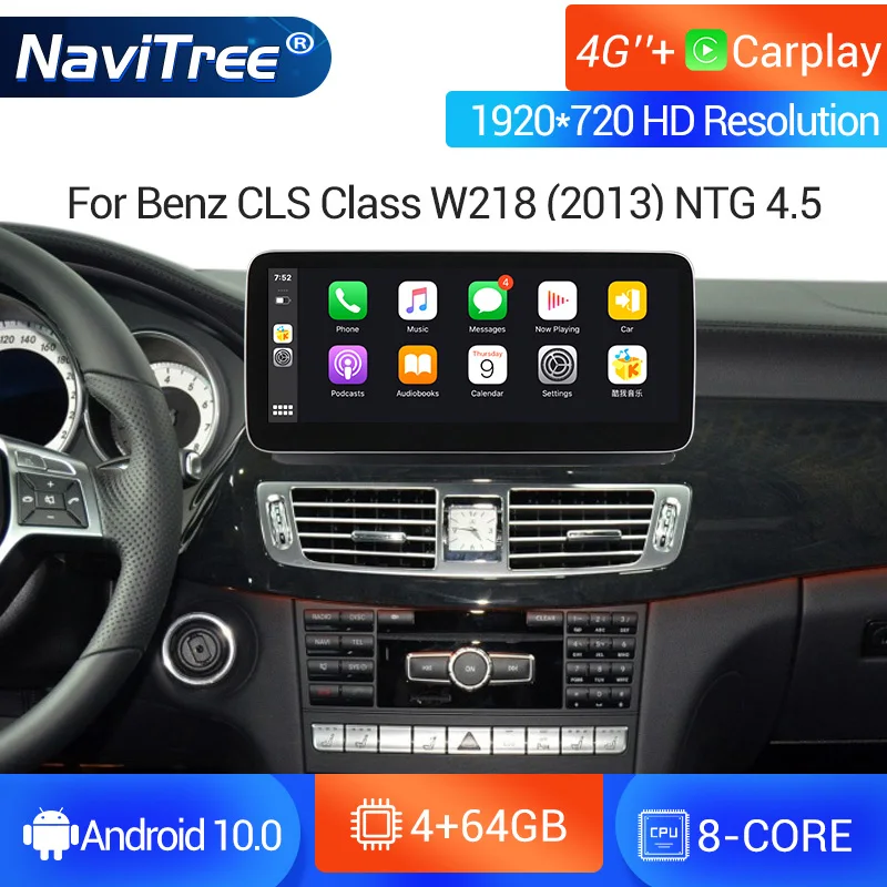 

10.25inch 4G LTE Car Stereo Auto Radio GPS Navigation For Mercedes Benz CLS Class W218 2011-2018 WIFI Internet Touch Screen BT
