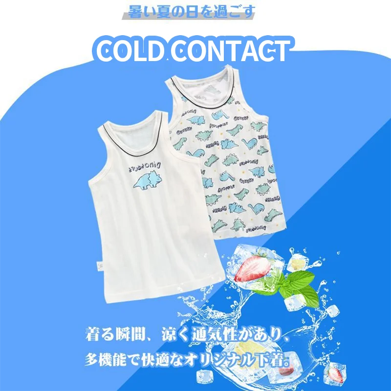 

2021 NEW ARRIVALS Summer Short Sleeve 2pcs/lot Baby Children Vest Summer Boys Girls White