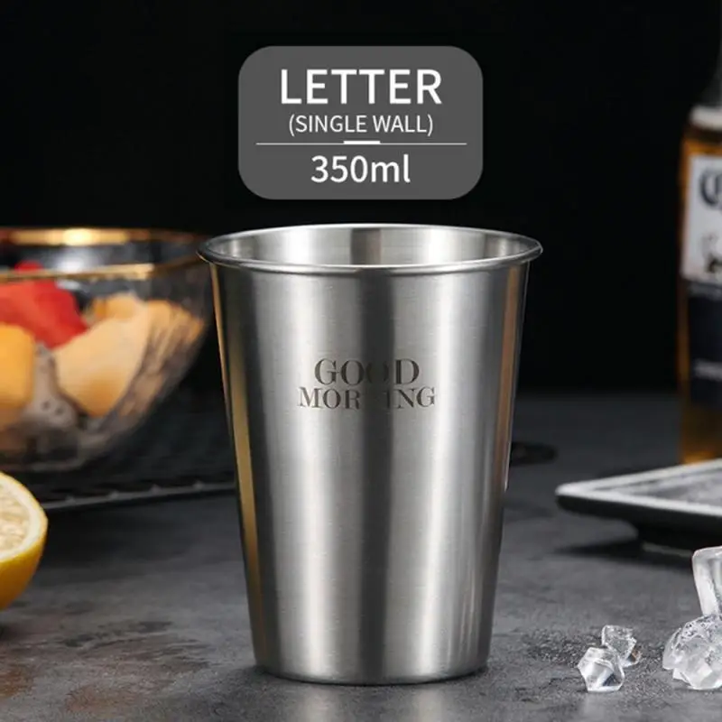 Кружки из нержавеющей стали 350 304 мл стальная кружка с двойными стенками и
