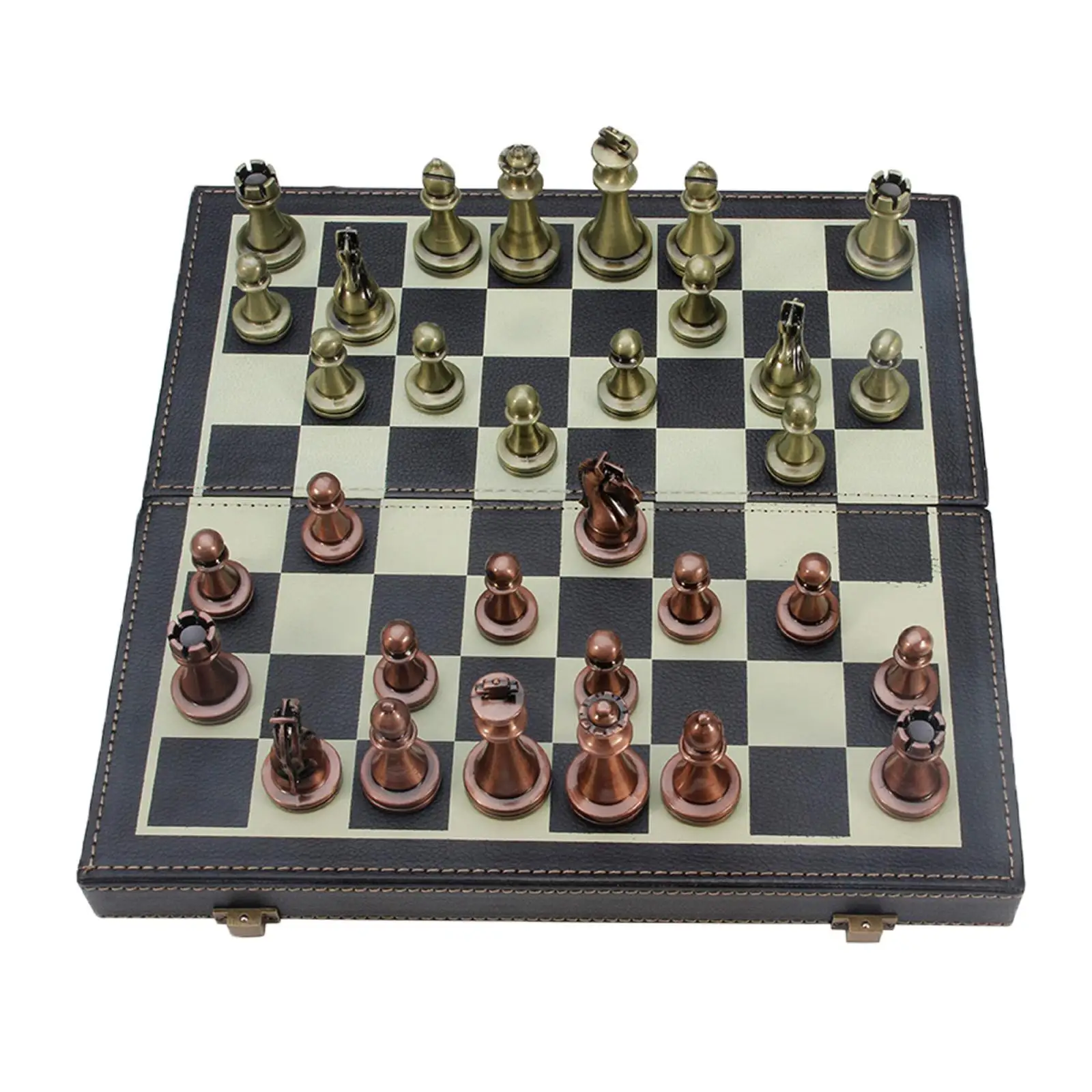 

Chess Set with Folding Chess Board Kids Adults Toys Board Game Chess Figure
