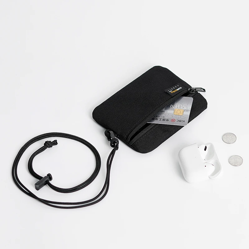 Japanese Style Cordura Nylon Fabric Pouch Waterproof Coin Purse Portable Card Holder Wallet Purse ID Holder Men Zipper Wallet