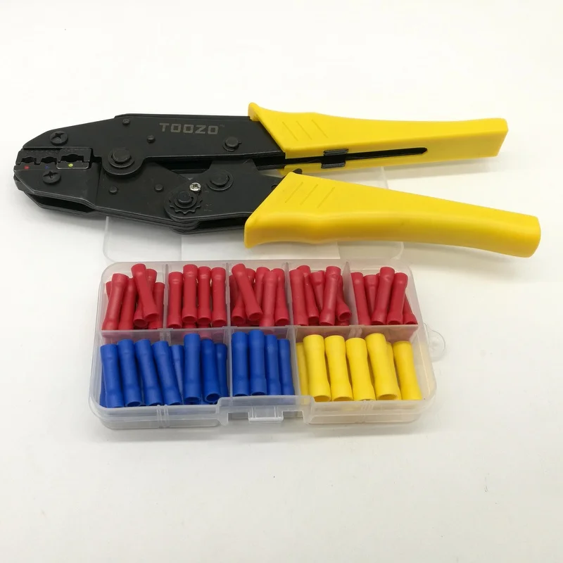 100 шт. изолированный прямой провод стыковый соединитель электрические обжимные