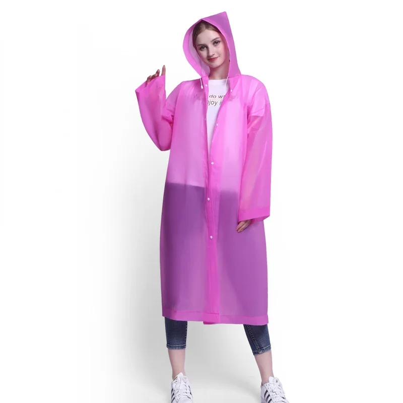 

Purple Transparent Raincoat Poncho Fishing Long Raincoat Women Cycling Bicycle Waterproof Impermeable Homme Rain Coat LL50YY