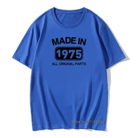 made in 1975 birthday men t shirt 46 years present graphic retro print vintage cotton tshirts gift for daddy husband birthday