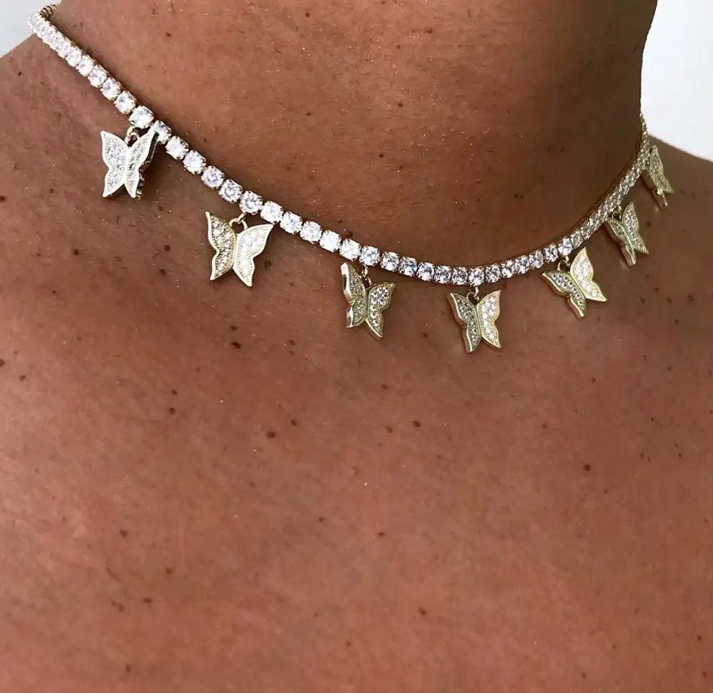 Белый зеленый красный красочный Багет cz падение теннис ожерелье iced out bling чокер для женщин Девушка Роскошные ювелирные изделия