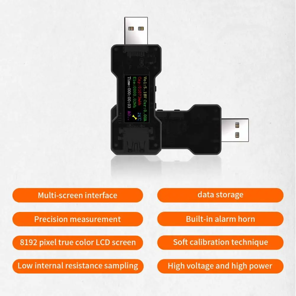 FNB18 USB цифровой вольтметр постоянного тока амперметр измеритель напряжения