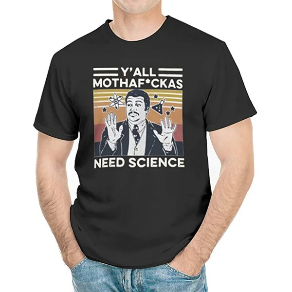 

Футболка Yall Motha Need Science, Винтажная футболка с забавным графическим круглым вырезом
