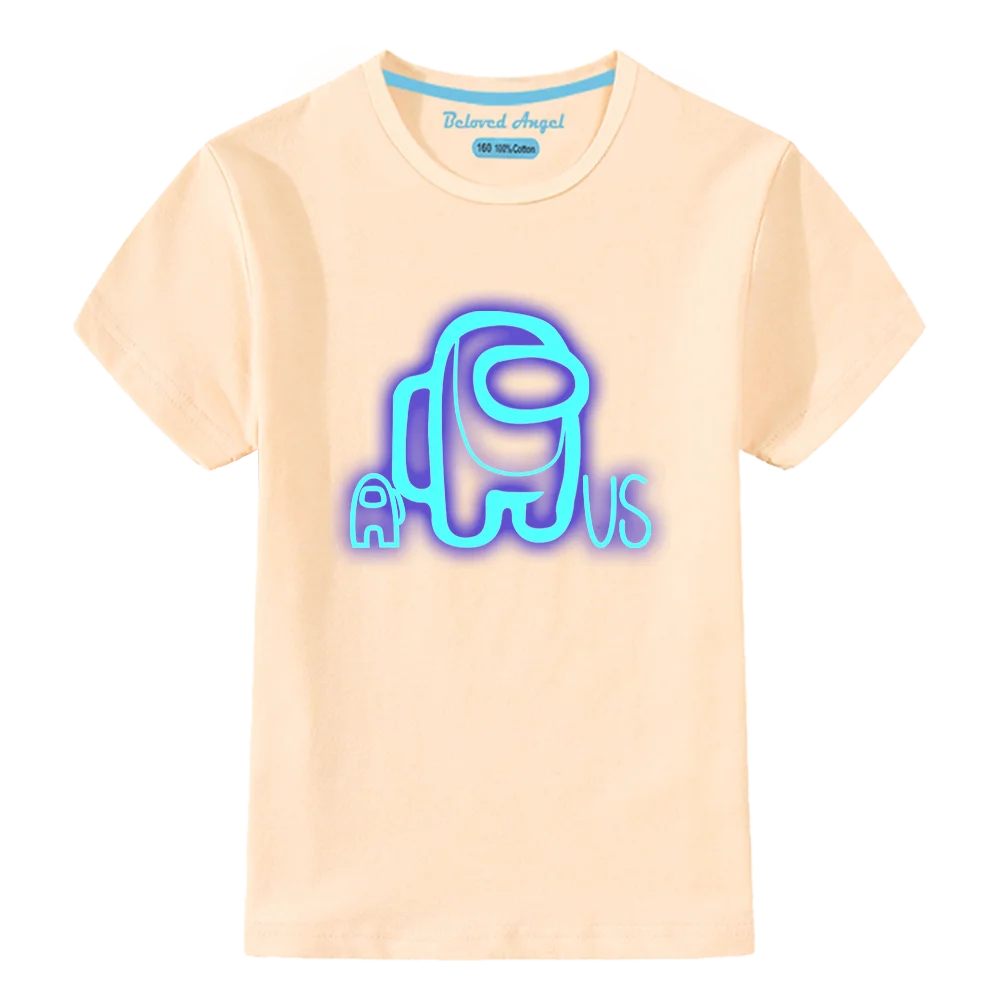 

Summer Luminous T Shirt Harajuku Streetwear Video Game Street Style Kids T-shirt Funny Cartoon Anime Tshirt Girls Boys Tops Tees