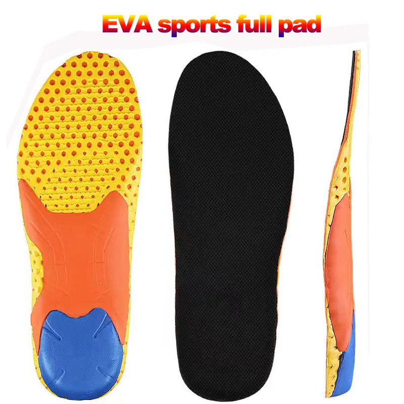 EVA sports insoles men women breathable shock absorption leisure full pad XO type leg inner outer splayed foot orthopedic insole
