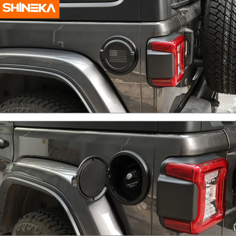 Крышки бака SHINEKA для Jeep Wrangler JL 2019 Unlimited 2 4 двери крышка газа топливный наполнитель