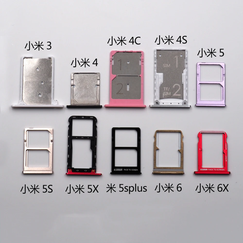 

Slot Holder Dual For Xiaomi 5 5S Plus Xiaomi6 6 SIM Card Tray SD Reader Socket
