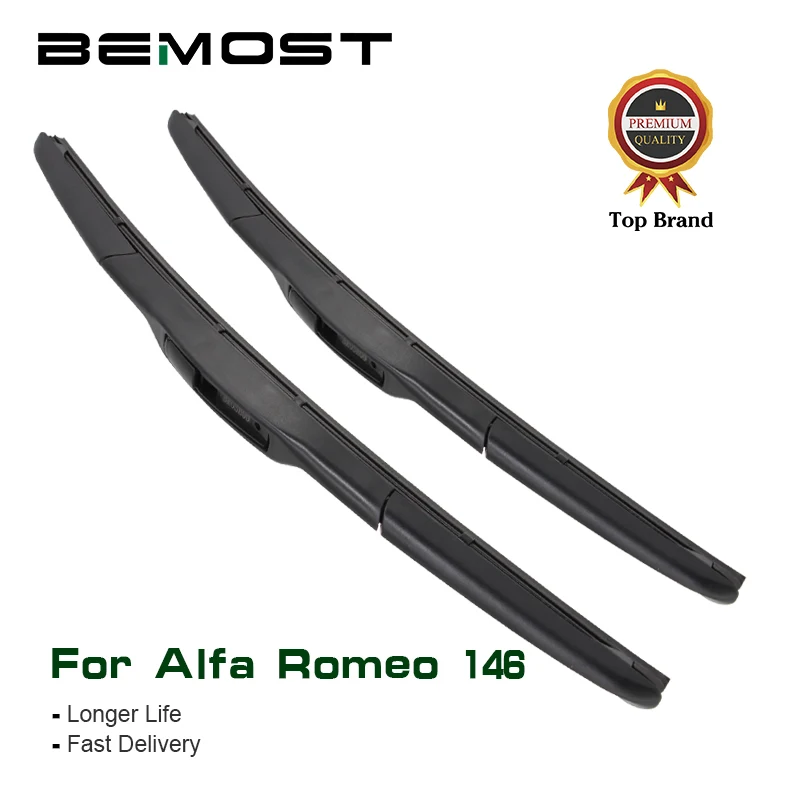 

BEMOST Car Windscreen Wiper Blades Natural Rubber For Alfa Romeo 146 22"+19",Fit U Hook Arm 1996 1997 1998 1999 2000 2001