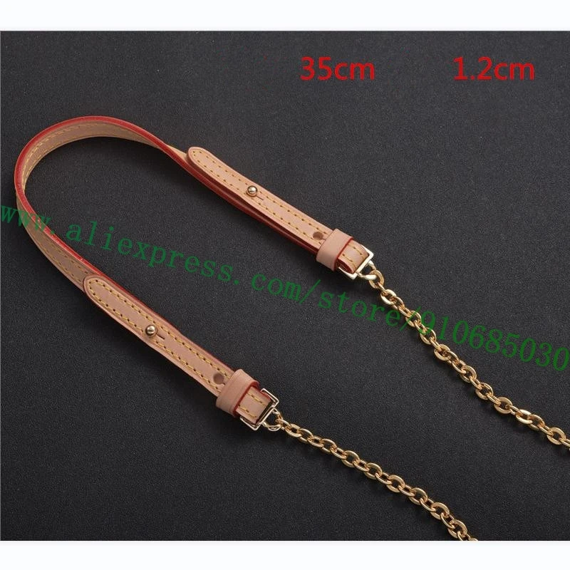 Top Quality Vegetable Tanned Leather Silvery Metal Chain Shoulder Strap For Designer Women Handbag Lady Bag Parts Substitute