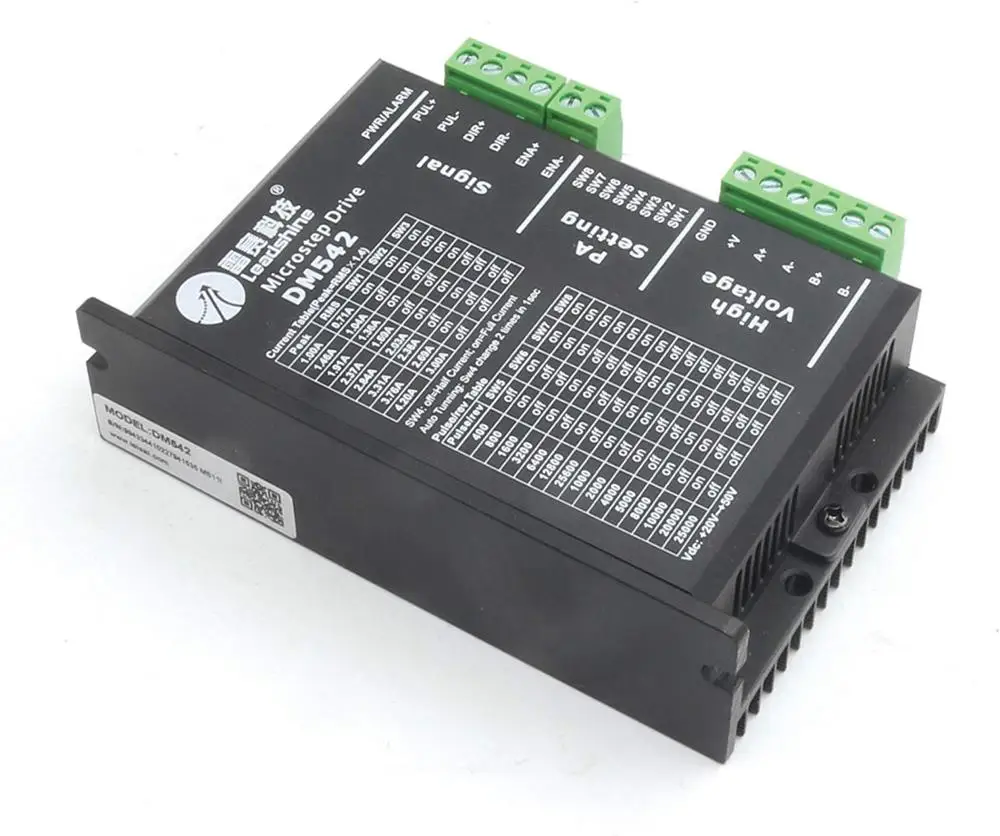 Драйвер шагового двигателя 24 48VDC 4.2A DM542 DSP Digital для 57 86 2 фазный CNC лучшего