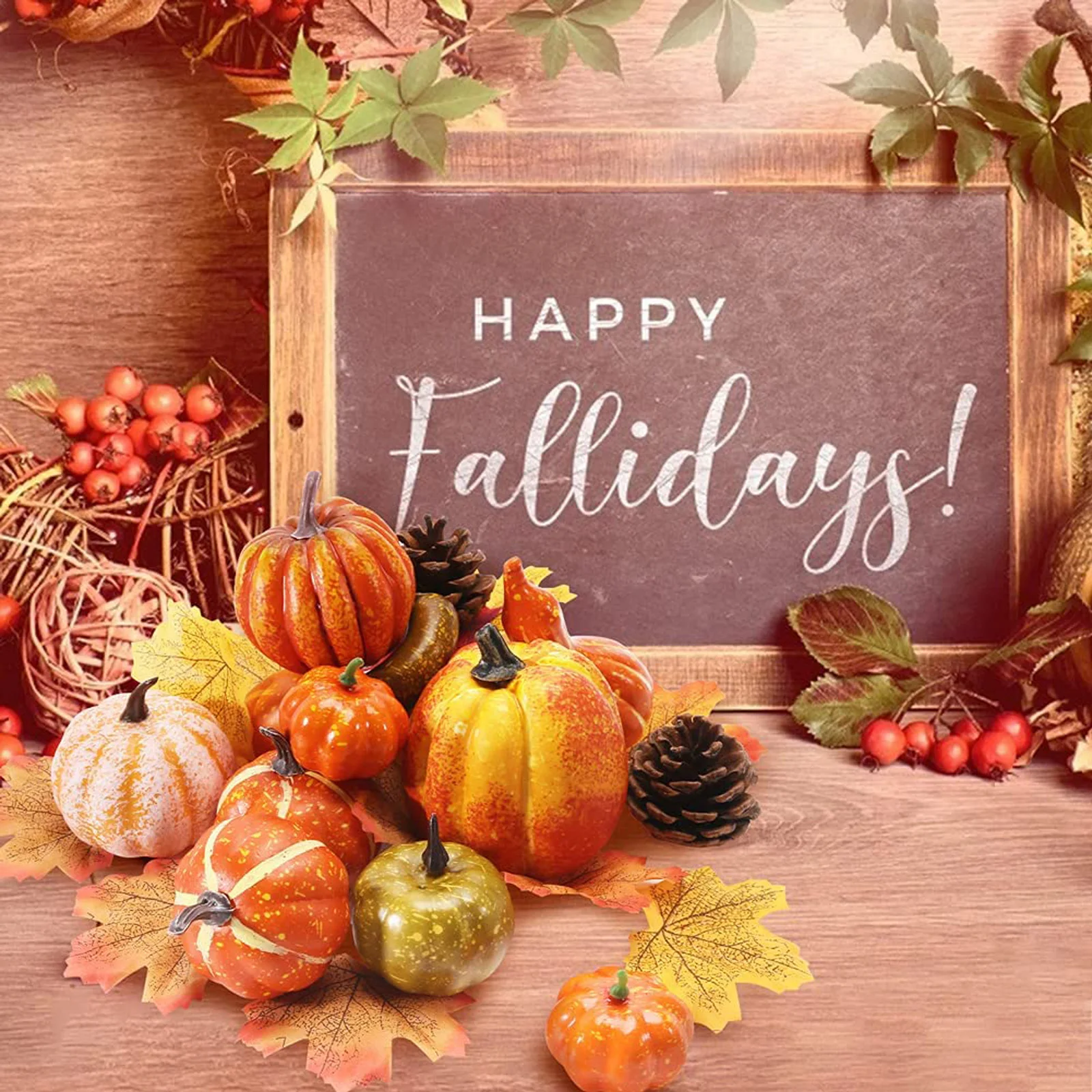 

Украшения на Хэллоуин, 8 шт., искусственные тыквы, кленовые листья, украшение, декоративные изделия для домашних магазинов