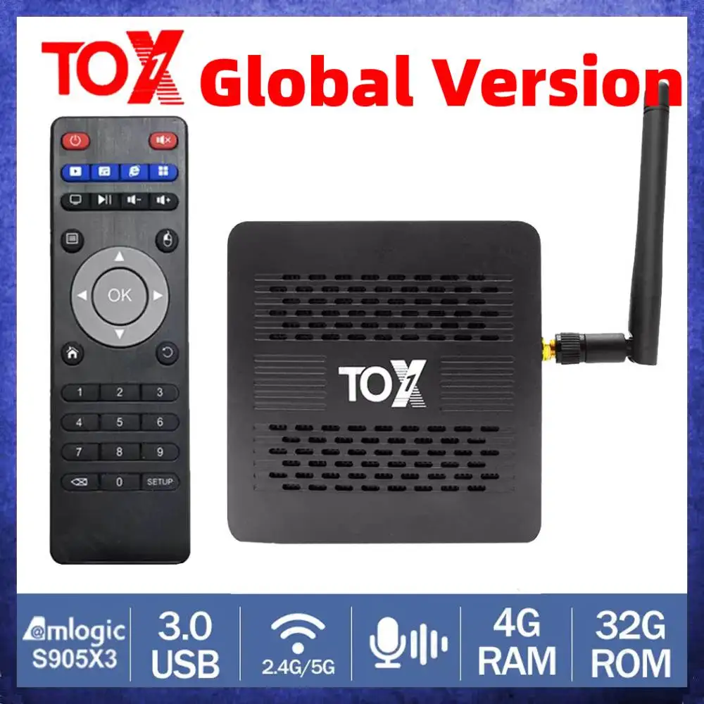 ТВ приставка TOX1 Amlogic S905X3 Android 2 4 Гб 32 ГБ|ТВ-приставки и медиаплееры| |